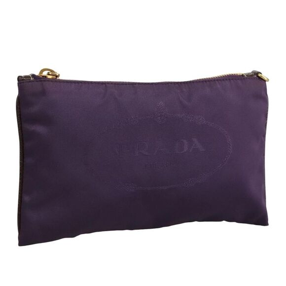 Prada Purple Synthetic Clutch Bag (Pre-Owned) - Picture 1 of 16